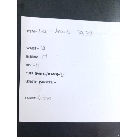 Lee Regular Fit Jeans Men's Size 30x37 Pepper Wash Straight Leg - Picture 7 of 8